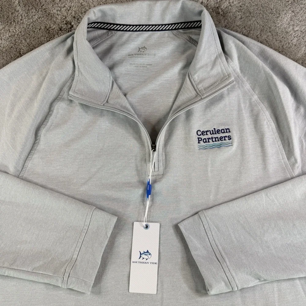 Southern Tide Golf Pullover Cruiser 1/4 Zip Mens XL Heather Gray NWT - MSRP $120 - Picture 3 of 11